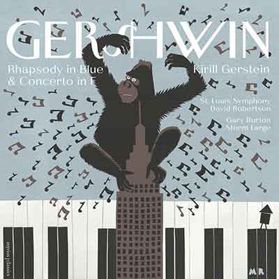 CD Cover, myrios classics, Gershwin, Rhapsody in Blue, Concerto in F, Kirill Gerstein, St. Louis Symphony, David Robertson